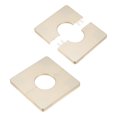 thumbnail image 1 of Uxcell 2-Pack Brida Dividida de Pared, Cubierta Autoadhesiva Cuadrada de ABS para Tubo de 33mm/1.3in Diámetro [Dorado, 7mm/0.28in H], 1 of 6