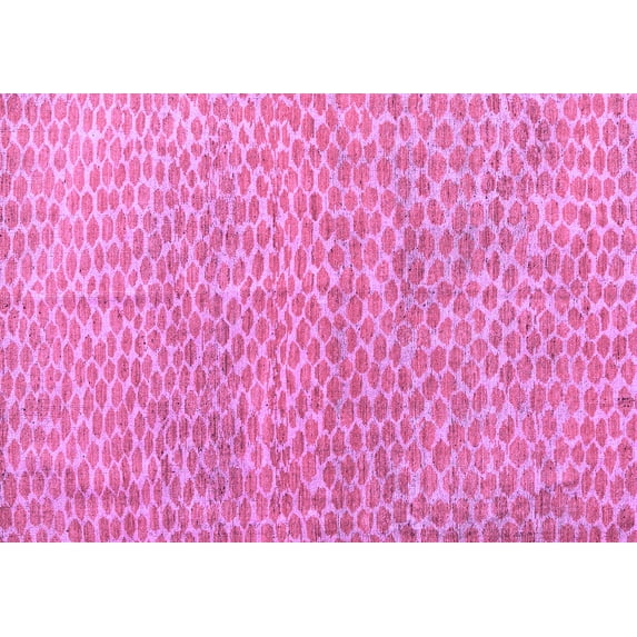 Ahgly Company Indoor Rectangle Abstract Purple Modern Area Rugs, 4' x 6'