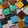 thumbnail image 6 of Uxcell Mosaic Tiles Glass Tiles 1 x 1cm for DIY Crafts, 200Pack(200g,Burgundy), 6 of 6