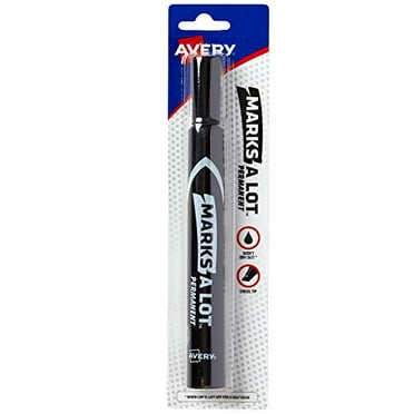 Avery Marks A Lot Permanent Markers, Large Desk-Style Size, Chisel Tip ...