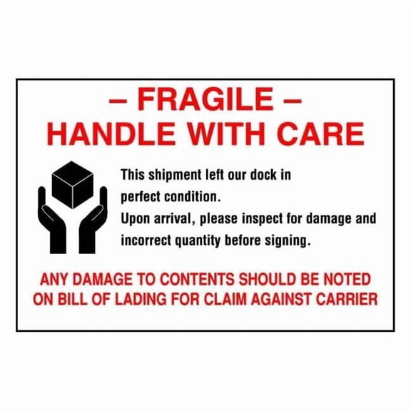 Tapecase Instructional Label,Care,PK500 16U799