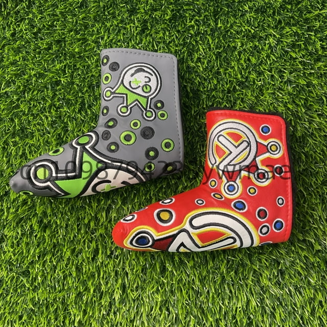 Golf Blade Putter Cover Putter Cover Golf Putter Head Cover Headcover Shamrock Embroidered Blade Fit All Brands 2pcs