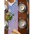 thumbnail image 5 of Hokiten Table Runners 72 Inches Long Dress Scarves, Pink Purple Blue Ombre Farmhouse Kitchen/Dining Table Runner, Coffee Tablerunners, Modern Geometric Abstract Art Aesthetics 14x72 Inch, 5 of 7