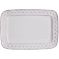 thumbnail image 1 of Home Essentials & Beyond 64563 Petite Fleur Rectangulaire Plaque- Fourmi Blanche, 1 of 1