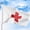 American Red Crross Flag, variant on American Red Crross Flag Outdoor Flag (3x5ft) by DreamController - Durable, Fade-Resistant Polyester, Double-Stitched, Brass Grommets - HD Printed Civilian Service Flag - Made in USA