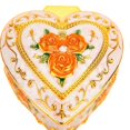thumbnail image 3 of Heart-shaped jewelry box, soft velvet lining, vintage storage box for earrings, necklaces and bracelets, gold and white, 3 of 4
