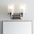 thumbnail image 2 of Safavieh Kylan Two Light Bathroom Sconce, Nickel, 2 of 5