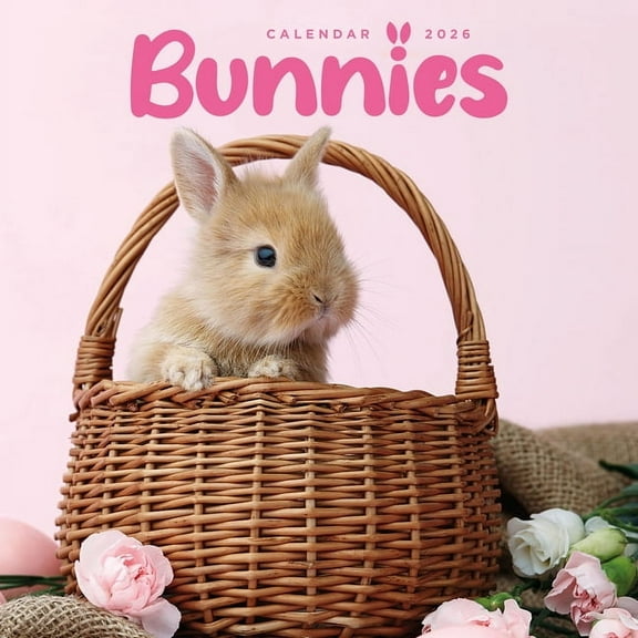 2026 Bunnies Mini Wall Calendar, (Paperback)