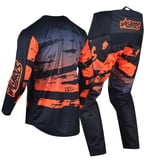 Willbros Motocross Enduro Maillot Jersey Pant Combo Dirt Bike Off Road MX Équitation Cyclisme Noir Marron (Jersey Adult S/Pants W30