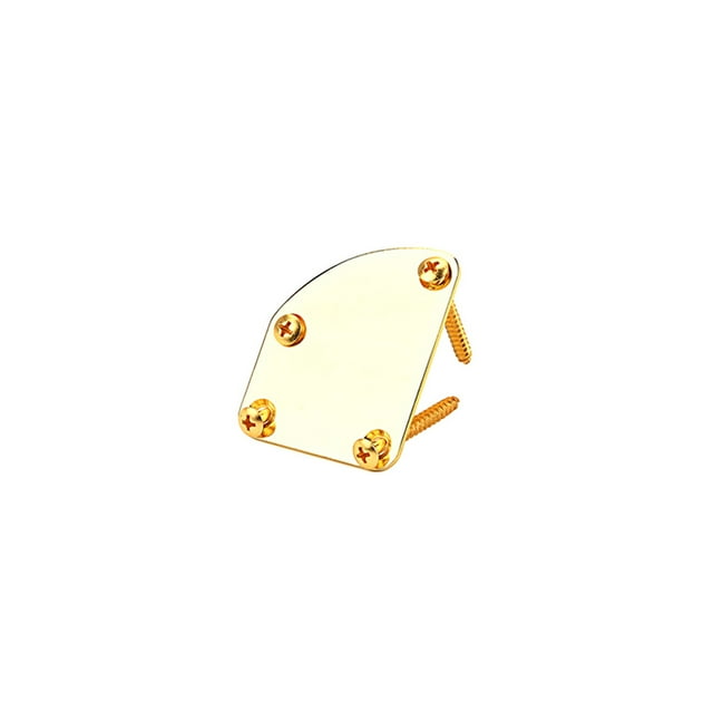4 Holes Guitar Neck Plate Mounting with Screws Accessory Instrument Repairing Board Maintenance Accessory Professional Learner Gold