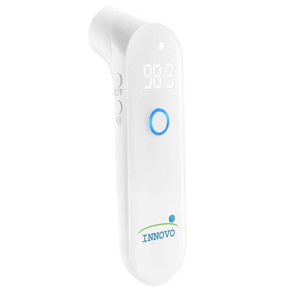 Innovo Medical iF100A Non-Contact Touchless Forehead Thermometer with Fever Alert, White