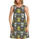thumbnail image 1 of Fotbe Sugar Skulls Vestido de Verano sin Mangas para Mujer – Vestido Midi Línea A, Estilo Camiseta Floral, Vestido Playero Casual y Fluido, 1 of 7