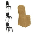 thumbnail image 4 of Efavormart Gold Crinkle Crushed Taffeta Banquet Chair Cover, Reusable Wedding Chair Cover, 4 of 5