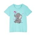 thumbnail image 1 of RXIRUCGD 2025 Vêtements d'Été pour Enfants T-shirt Imprimé Mode Mignon Col Rond Manches Courtes, 1 of 5