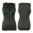 thumbnail image 6 of Lovebay Womens Zip Henley Sleeveless Shirts Slim Fit Zipper Scoop Neck Ribbed Knit Tank Tops S-2XL, 6 of 6