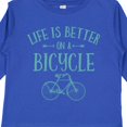 thumbnail image 4 of Inktastic Life's Better on a Bicycle Girls Long Sleeve Toddler T-Shirt, 4 of 5
