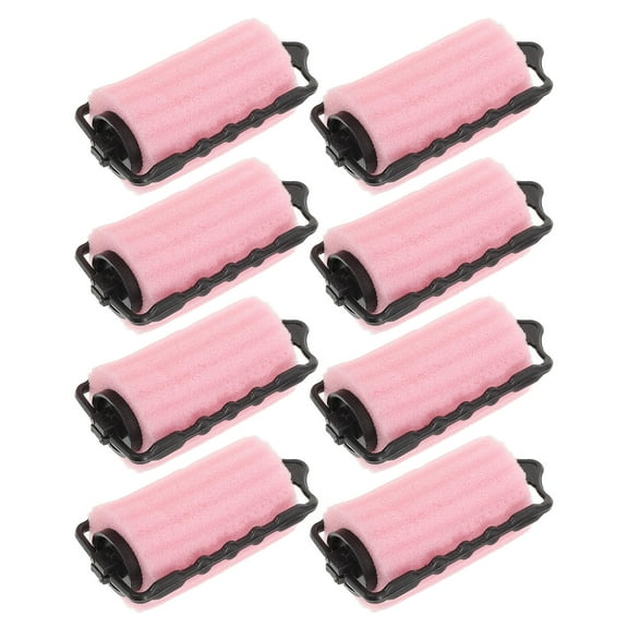 LEORX 1 Set Sponge Hair Rollers Pink Hair Curling Tools for Women Home Salon