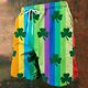 thumbnail image 3 of Ceisia Men's St. Patrick's Day Rainbow Stripe & Clover Print Swim Trunks Up to 5XL Plus Size Quick Dry Beach Shorts with Hidden Pocket Gifts, 3 of 6