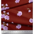 thumbnail image 2 of Soimoi Velvet Fabric Leaves & Peony Floral Decor Fabric Printed Yard 58 Inch Wide, 2 of 3