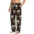 thumbnail image 2 of Xecao Butterfly Skull Men's Straight Lounge Pajama Pants: The Ultimate in Comfortable Sleepwear, 2 of 9