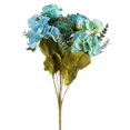thumbnail image 2 of Enova Home 20" Tall Mixed Artificial Roses and Hydrangea Faux Flowers Bush for Home Office Wedding Vase Decoration (Aqua), 2 of 3