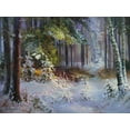 thumbnail image 2 of Rogozina, Svetlana 18x15 Gold Ornate Wood Framed with Double Matting Museum Art Print Titled - Freshly Fallen Snow, 2 of 4