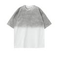 thumbnail image 1 of Mens Gym T-Shirts 100% Cotton Comfort Fit Breathable Athletic Shirts,Summer Distressed Gradient Color Basic Tees Loose Fit Short Sleeve Crewneck Workout Tops, 1 of 2