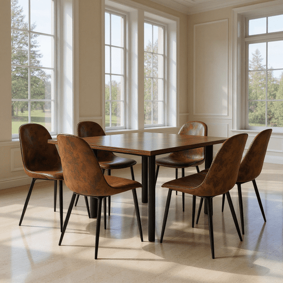 Homy Casa Set of 4 Modern Dining Chairs Upholstered Side Chairs with Ergonomic Curved Back and Sturdy Metal Legs for Banquet Hall Conference Room and Event Dining
