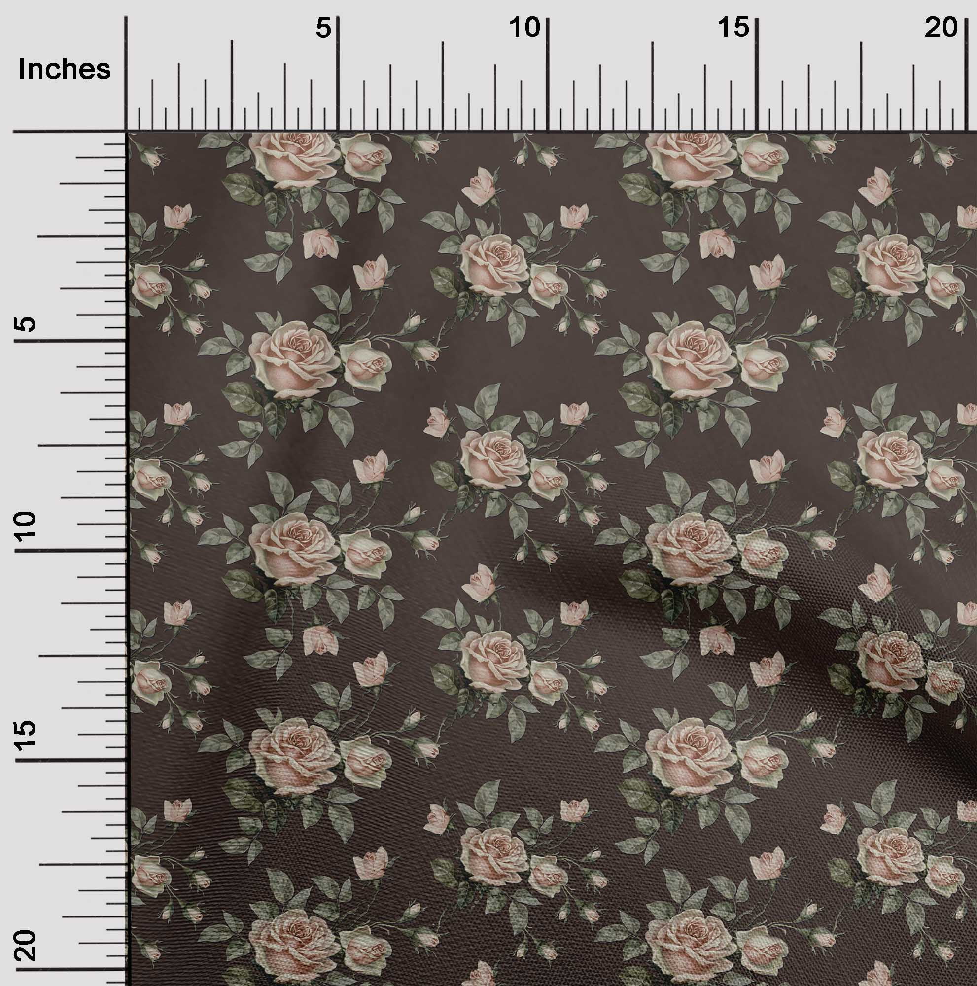 oneOone Viscose Jersey Dark Chocolate Fabric Floral Sewing Craft Projects Fabric Prints By Yard 60 Inch Wide