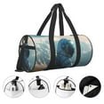 thumbnail image 3 of KLL Astronaut Contemplating Planet Duffle Bag For Men Women Sport Gym Fitness Tote Travel Training Workout Basketball Football Weekender, 3 of 6