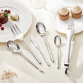 thumbnail image 5 of KINGSTONE 46-Piece Silverware Set with Serving Utensils for 8, 18/10 Stainless Steel Flatware Set for Gathering, Party, Mirror Polished & Dishwasher Safe, 5 of 7