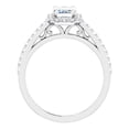 thumbnail image 3 of Amor Jewel 14K White Gold Plated Anniversary Ring - Amazing 2.6 Ct Emerald Cut Diamond Halo Wedding & Engagement Rings - Solitaire with Accent Party Wear Jewelry - Valentine Gift Rings for Wife, 3 of 5