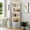 White, variant on 5 Tier Corner Bookshelf with LED Lights, L-Shaped Corner Shelf Stand, Space Saving Bookcase with Baffle, Freestanding Display Storage Rack for Living Room, Bedroom, Home Office, Black