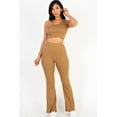 thumbnail image 2 of Ribbed Crop Top with One Shoulder & Flared Pants Ensemble, 2 of 11