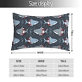 thumbnail image 2 of Yiaed Shark Wearing Swim Ring Print Brushed Microfiber Envelope Pillowcases, Standard,Envelope Closure Pillow Cases(No pillow core)-14"x20", 2 of 6