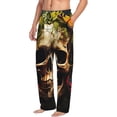 thumbnail image 5 of Cauagu Butterfly Flower Plant Skull Mens Pajama Pants Sleep & Lounge Pants,PJ Bottoms with Pockets-X-Large, 5 of 7