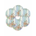 thumbnail image 7 of 15 Inch Round Placemats Set of 6, Easter Non Slip Heat Insulation PP Table Mats, Spring Rabbit Eucalyptus Leaves Eggs Wooden Washable Place Mats for Kitchen Dining Party Table Decor, 7 of 7