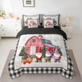 thumbnail image 2 of jejeloiu Colorful Kawaii Gnome Twin Bedding Sets 7-Piece,Western Christmas Cabin Bedding Comforter Set,White Geometric Plaid Sheet Sets For Children,Microfiber Bedroom Decor Reversible, 2 of 8