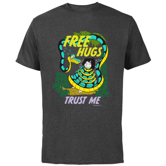 Disney The Jungle Book Free Hugs Trust Me - Short Sleeve Cotton T-Shirt for Adults - Customized-Charcoal