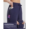 thumbnail image 6 of baleaf Bermuda Shorts for Women Knee Length 9'' Long Zipper Pockets High Waisted Quick Dry Lightweight Navy Blue 2XL, 6 of 7