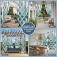 thumbnail image 5 of Turquoise Morocco Outdoor Curtains for Patio Waterproof,Windproof Privacy Curtains with Weighted Bottom,Grey Ombre Retro Mottled Painting Art Outside Drapes for Picnic Garage Yard 54"x95" 1 Panel, 5 of 8