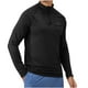 thumbnail image 4 of pstuiky camisas de manga larga para hombre, Blusa informal de manga larga con cuello vuelto y cremallera de color liso para hombre Tops de talla grande para hombre l, 4 of 5