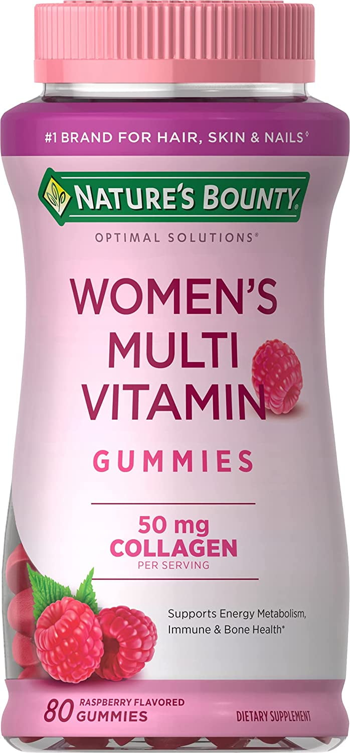 Natures Bounty Optimal Solutions Womens MultiVitamin Gummies Raspberry