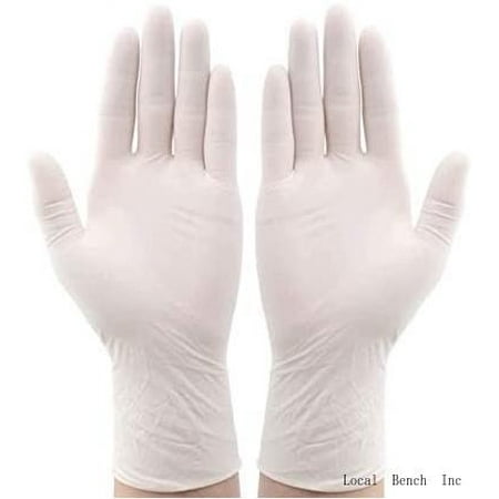 

100Pcs Protective Disposable Latex Gloves Gloves (Large)