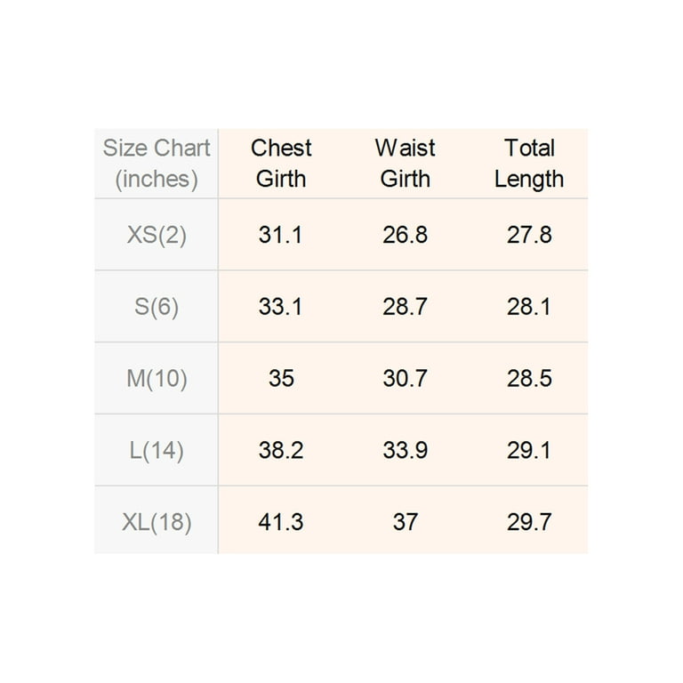 Jean overall skirt size chart cheap
