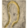 thumbnail image 2 of Ernst Ludwig Kirchner 15x17 Gold Ornate Wood Frame and Double Matted Museum Art Print Titled - Head of Dr. Bauer (1921), 2 of 4