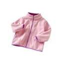 thumbnail image 2 of Boys Girls Full Zip Polar Fleece Jacket Lightweight Soft Thermal Outerwear Jacket for Fall Winter School Play （2-12 Years）, 2 of 5