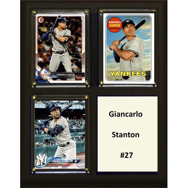 C&I Objets de Collection 810STANTON MLB 6 x 8 Po Giancarlo Stanton New York Yankees Plaque de Deux Cartes