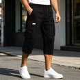thumbnail image 5 of Men Cargo Shorts Joggers with Pockets Hiking Shorts Relaxed Fit Summer Clothes Men's Workout Shorts, 5 of 6