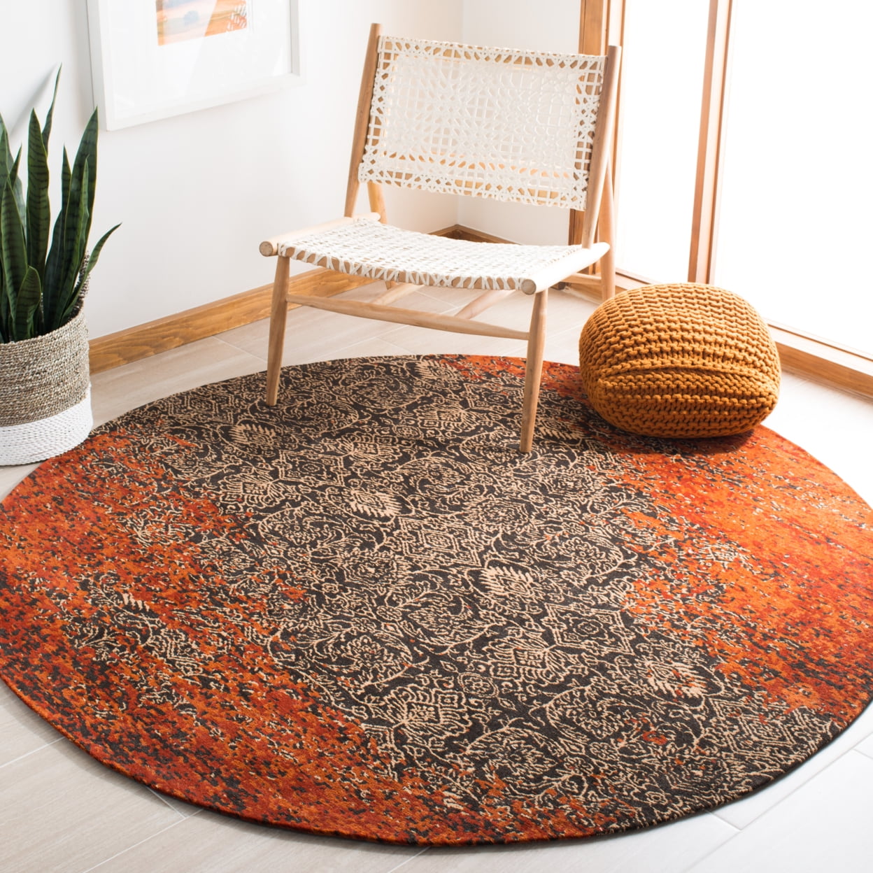 SAFAVIEH Classic Vintage Adelaide Abstract Runner Rug, Rust/Brown, 2'3" x 12'
